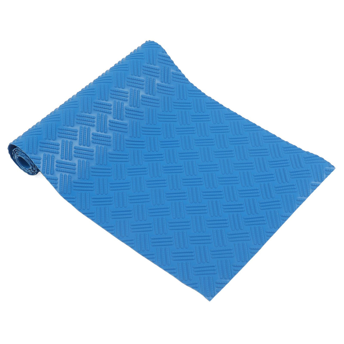 Swimming Pool Protective Ladder Mat Non Slip Replacement Ladder Rubber Pad Blue for Pools Wavy Pattern