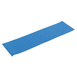 Swimming Pool Protective Ladder Mat Non Slip Replacement Ladder Rubber Pad Blue for Pools Wavy Pattern - Top-Down View