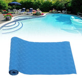 Swimming Pool Protective Ladder Mat Non Slip Replacement Ladder Rubber Pad Blue for Pools Wavy Pattern