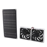 Solar Panel Fan Kit 100W Dual Fans IP67 Waterproof Low Noise Wide Application Solar Powered Fan For Pet House Hut