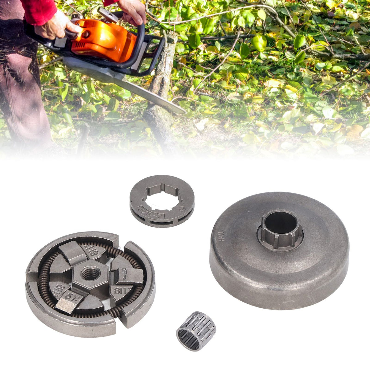 7 Teeth Clutch Drum Sprocket Bearing Kit Chainsaw Upgraded Accessories for HUSQVARNA 55 51 50