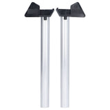 2Pcs Greenhouse Rain Gutter Drains Silver Drainage Downpipe Gutter Kit Gutter Water Butt Pipe Kit - Front View