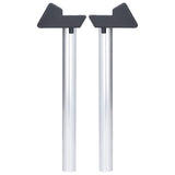 2Pcs Greenhouse Rain Gutter Drains Silver Drainage Downpipe Gutter Kit Gutter Water Butt Pipe Kit - Top-Down View