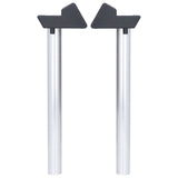 2Pcs Greenhouse Rain Gutter Drains Silver Drainage Downpipe Gutter Kit Gutter Water Butt Pipe Kit - 45-Degree Angle