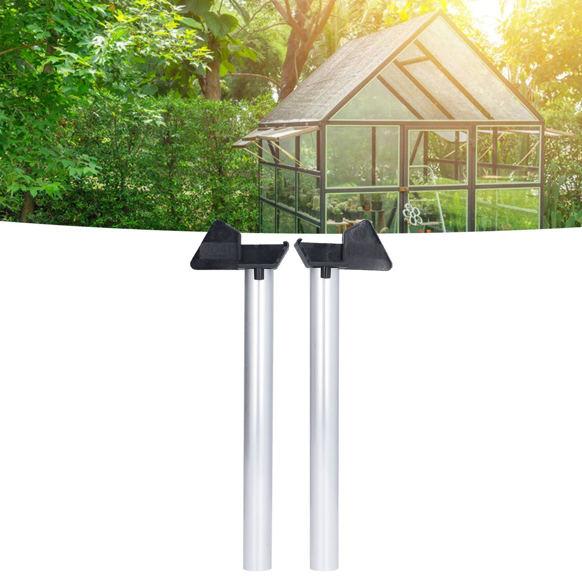 2Pcs Greenhouse Rain Gutter Drains Silver Drainage Downpipe Gutter Kit Gutter Water Butt Pipe Kit