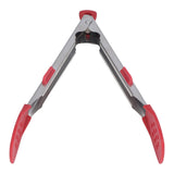 Food Tong Thickened 304 Stainless Steel Anti Slip Corrosion Resistant Barbecue Tongs for Restaurant Kitchen Baking Red
