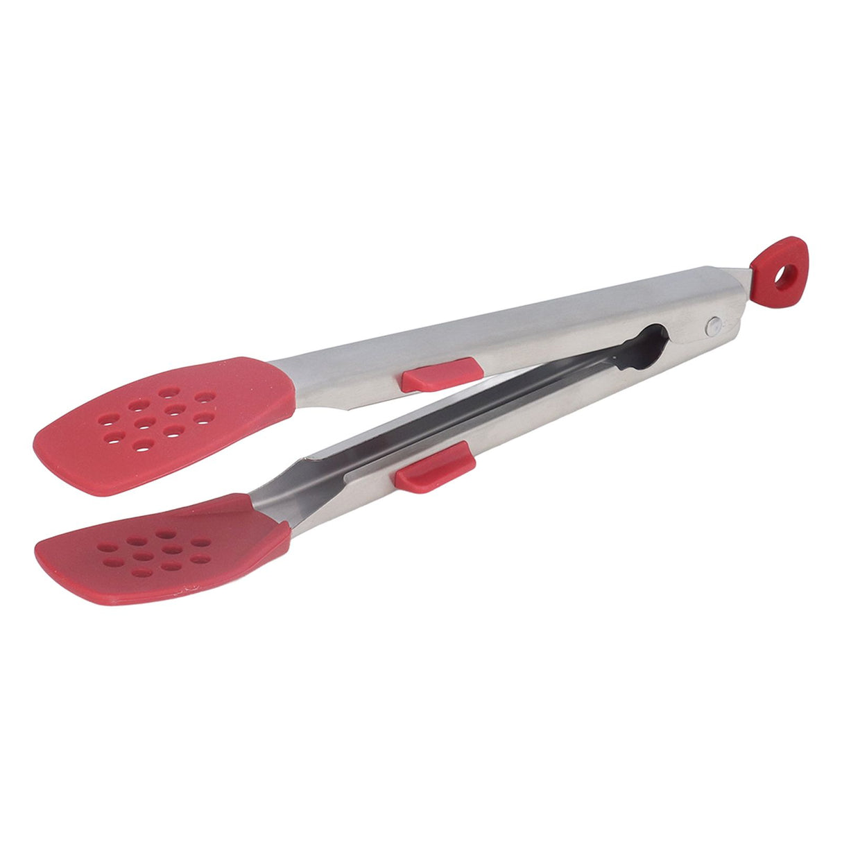 Food Tong Thickened 304 Stainless Steel Anti Slip Corrosion Resistant Barbecue Tongs for Restaurant Kitchen Baking Red