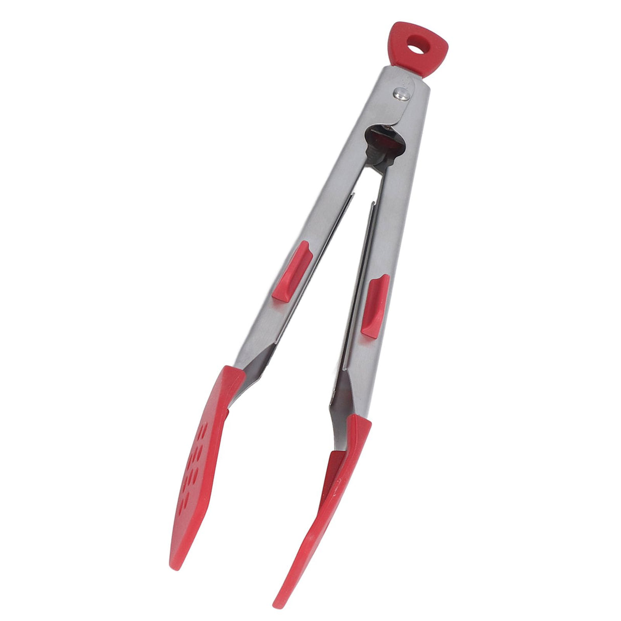 Food Tong Thickened 304 Stainless Steel Anti Slip Corrosion Resistant Barbecue Tongs for Restaurant Kitchen Baking Red