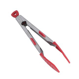 Food Tong Thickened 304 Stainless Steel Anti Slip Corrosion Resistant Barbecue Tongs for Restaurant Kitchen Baking Red