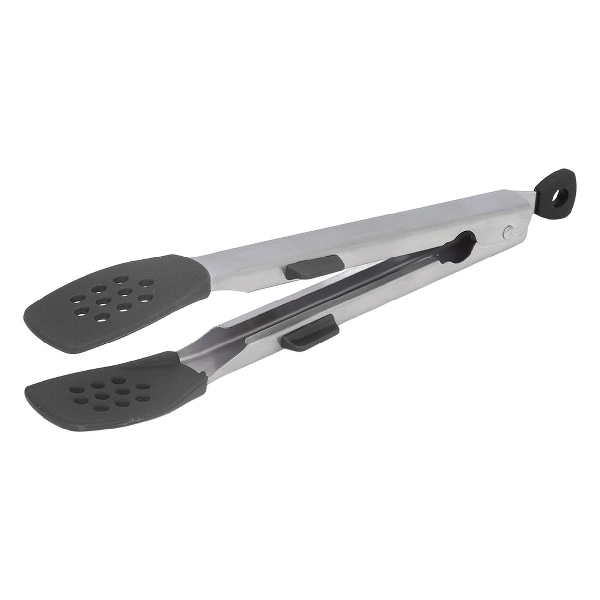 Food Tong Thickened 304 Stainless Steel Anti Slip Corrosion Resistant Barbecue Tongs for Restaurant Kitchen Baking Black