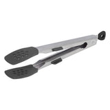 Food Tong Thickened 304 Stainless Steel Anti Slip Corrosion Resistant Barbecue Tongs for Restaurant Kitchen Baking Black