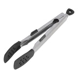 Food Tong Thickened 304 Stainless Steel Anti Slip Corrosion Resistant Barbecue Tongs for Restaurant Kitchen Baking Black