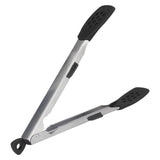 Food Tong Thickened 304 Stainless Steel Anti Slip Corrosion Resistant Barbecue Tongs for Restaurant Kitchen Baking Black