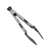 Food Tong Thickened 304 Stainless Steel Anti Slip Corrosion Resistant Barbecue Tongs for Restaurant Kitchen Baking Black