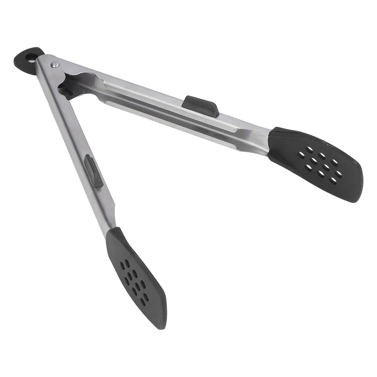 Food Tong Thickened 304 Stainless Steel Anti Slip Corrosion Resistant Barbecue Tongs for Restaurant Kitchen Baking Black
