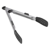 Food Tong Thickened 304 Stainless Steel Anti Slip Corrosion Resistant Barbecue Tongs for Restaurant Kitchen Baking Black