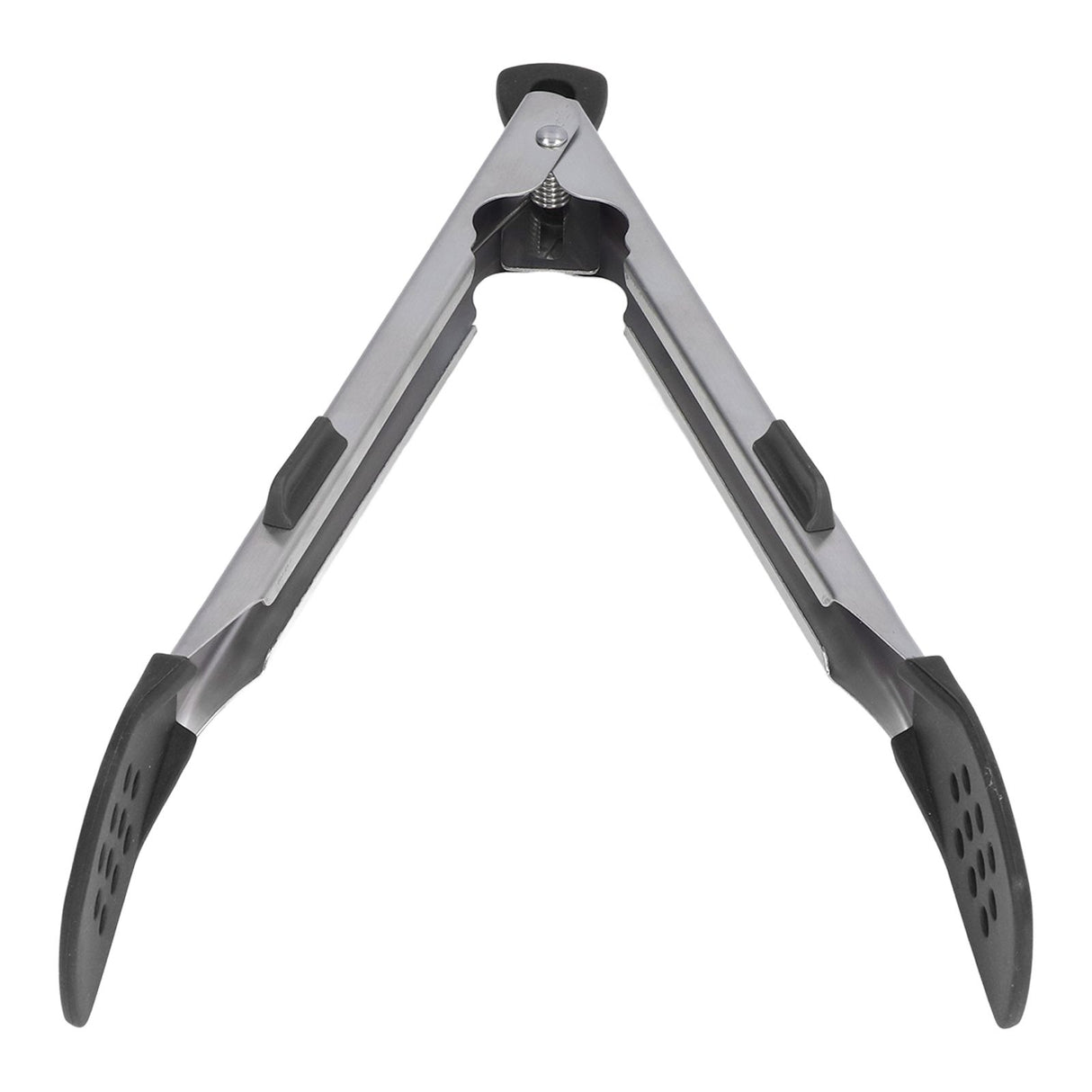 Food Tong Thickened 304 Stainless Steel Anti Slip Corrosion Resistant Barbecue Tongs for Restaurant Kitchen Baking Black