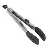 Food Tong Thickened 304 Stainless Steel Anti Slip Corrosion Resistant Barbecue Tongs for Restaurant Kitchen Baking Black