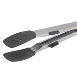 Food Tong Thickened 304 Stainless Steel Anti Slip Corrosion Resistant Barbecue Tongs for Restaurant Kitchen Baking Black - Extra Image