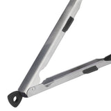 Food Tong Thickened 304 Stainless Steel Anti Slip Corrosion Resistant Barbecue Tongs for Restaurant Kitchen Baking Black - Extra Image