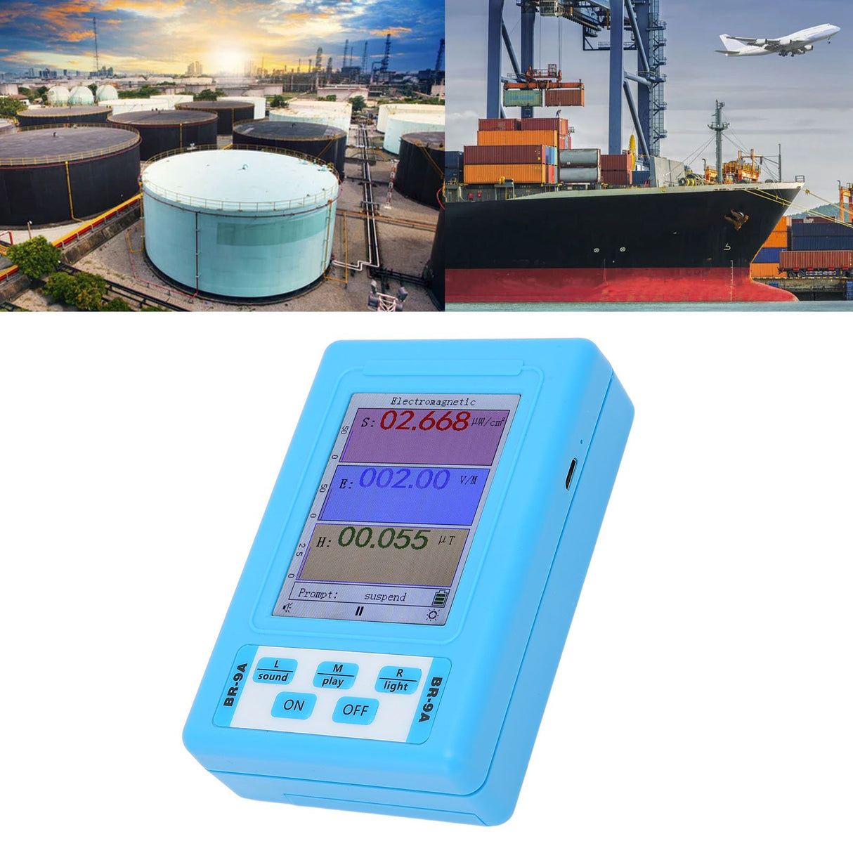 Electromagnetic Radiation ABS Detector Dual Purpose EMF Magnetic Field Tester for Daily Life