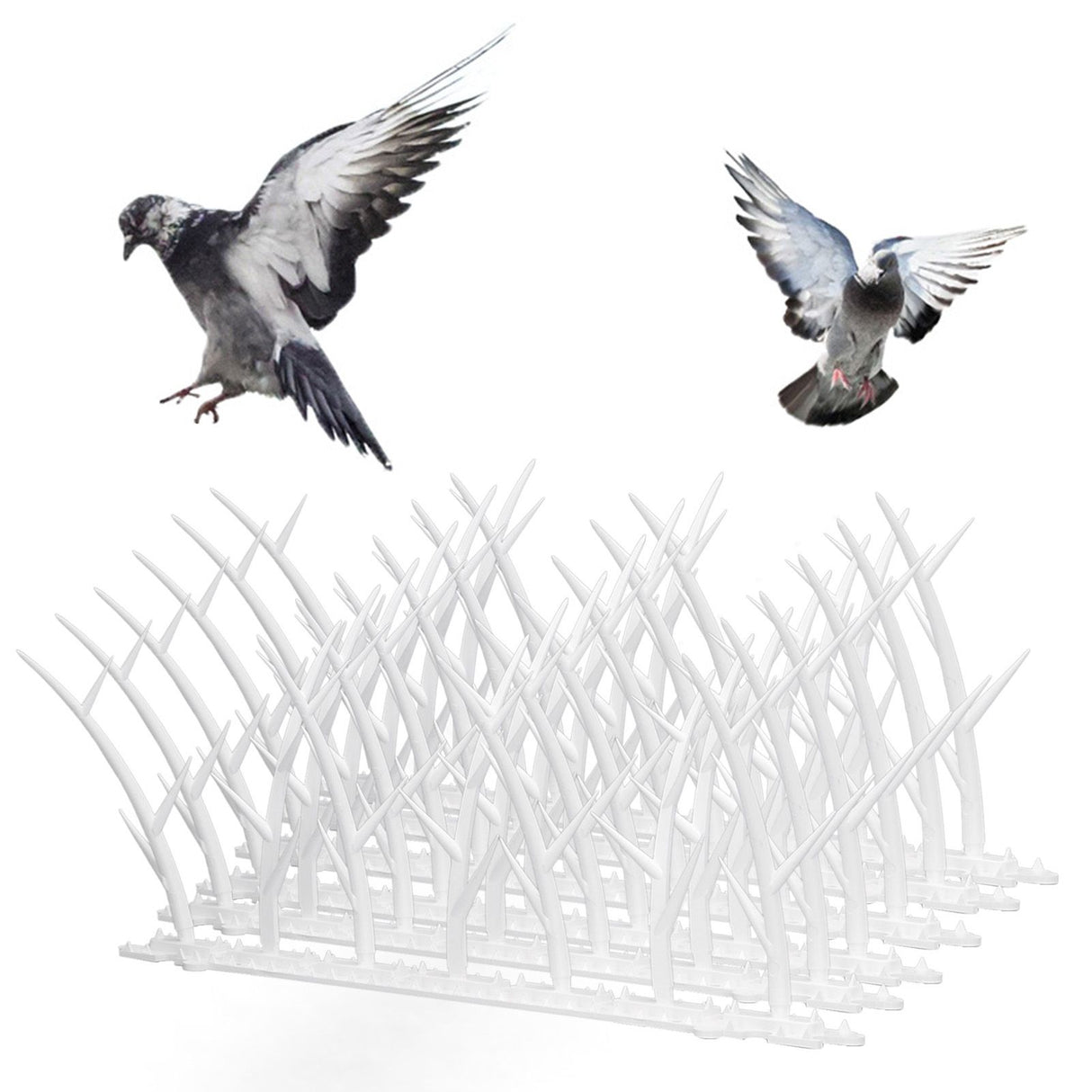 30cm Bird Deterrent Spikes Plastic Bird Repellent Spikes for Fence Roof Mailbox Window