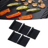 5Pcs Barbecue Grill Mat Rectangle PTFE Reusable Non Stick Fryer Mat for Frying Cooking Grilling - Extra Image