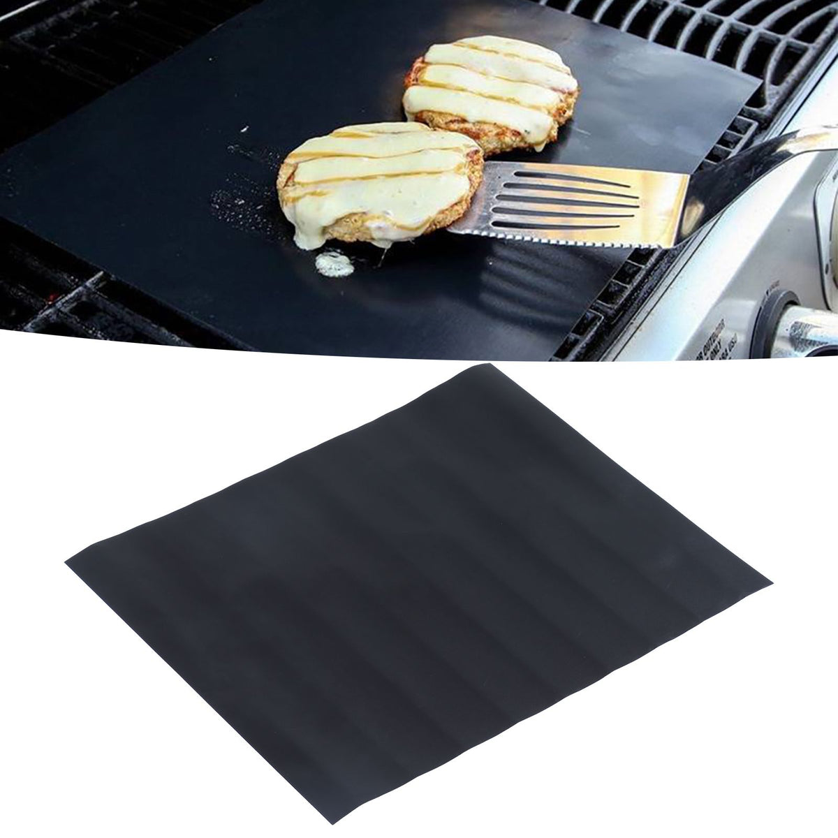 5Pcs Barbecue Grill Mat Rectangle PTFE Reusable Non Stick Fryer Mat for Frying Cooking Grilling