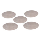 5Pcs High Temperature Resistant Barbecue Round Mat Reusable Non Stick BBQ Grill Grid Slice Pizza Mat 36cm Diameter Brown - Side View