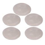 5Pcs High Temperature Resistant Barbecue Round Mat Reusable Non Stick BBQ Grill Grid Slice Pizza Mat 36cm Diameter Brown