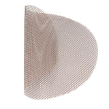 5Pcs High Temperature Resistant Barbecue Round Mat Reusable Non Stick BBQ Grill Grid Slice Pizza Mat 36cm Diameter Brown