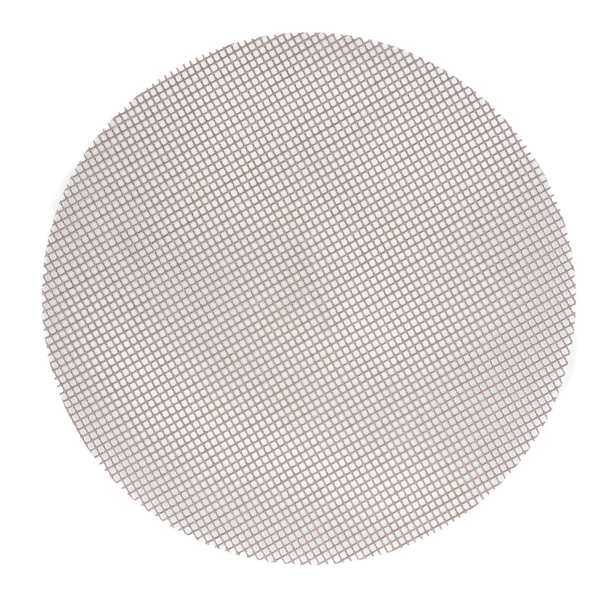 5Pcs High Temperature Resistant Barbecue Round Mat Reusable Non Stick BBQ Grill Grid Slice Pizza Mat 36cm Diameter Brown