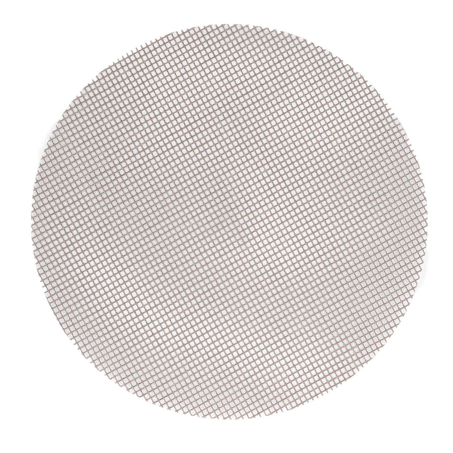 5Pcs High Temperature Resistant Barbecue Round Mat Reusable Non Stick BBQ Grill Grid Slice Pizza Mat 36cm Diameter Brown