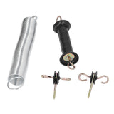 Electric Fence Gate Kit PP Iron 5 Meters Animal Spring Door Accessory with Handle Insulated Nail for Livestock - Top-Down View