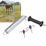 Electric Fence Gate Kit PP Iron 5 Meters Animal Spring Door Accessory with Handle Insulated Nail for Livestock - Extra Image