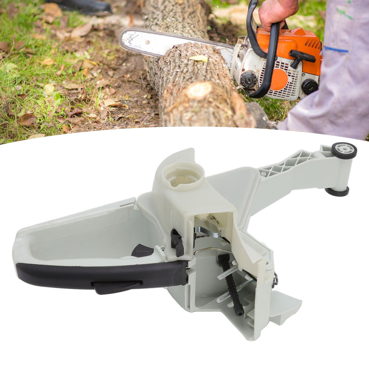 Gas Fuel Tank Back Rear Handle High Hardness Anti Corrosion Chainsaw Back Handle for STIHL MS381 MS380
