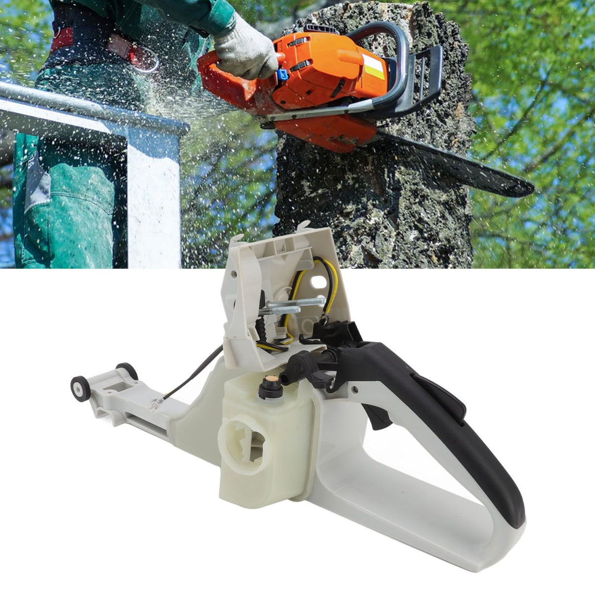 Fuel Tank Rear Handle Plastic Plastic Gas Tank Back Handle Replacement for STIHL 044 MS440