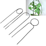 3 Pcs Plant Trellis 40cm Wrought Iron Metal Plant Climbing Trellis Indoor Green Plant Potted Flower Arrangement Bracket Black - Extra Image