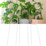 3 Pcs Plant Trellis 40cm Wrought Iron Metal Plant Climbing Trellis Indoor Green Plant Potted Flower Arrangement Bracket White