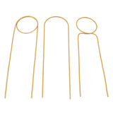 3 Pcs Plant Trellis 40cm Wrought Iron Metal Plant Climbing Trellis Indoor Green Plant Potted Flower Arrangement Bracket Gold