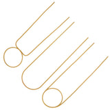 3 Pcs Plant Trellis 40cm Wrought Iron Metal Plant Climbing Trellis Indoor Green Plant Potted Flower Arrangement Bracket Gold - Close-Up Angle