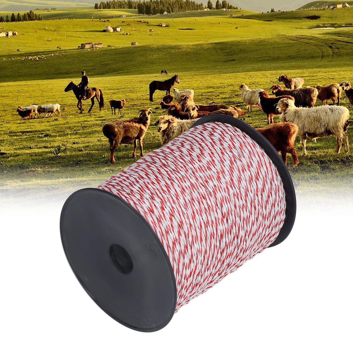 500m Electric Fence Power Rope Wire Electric Fence Accessories for Farm Ranch Horses Cattle Sheep Dogs