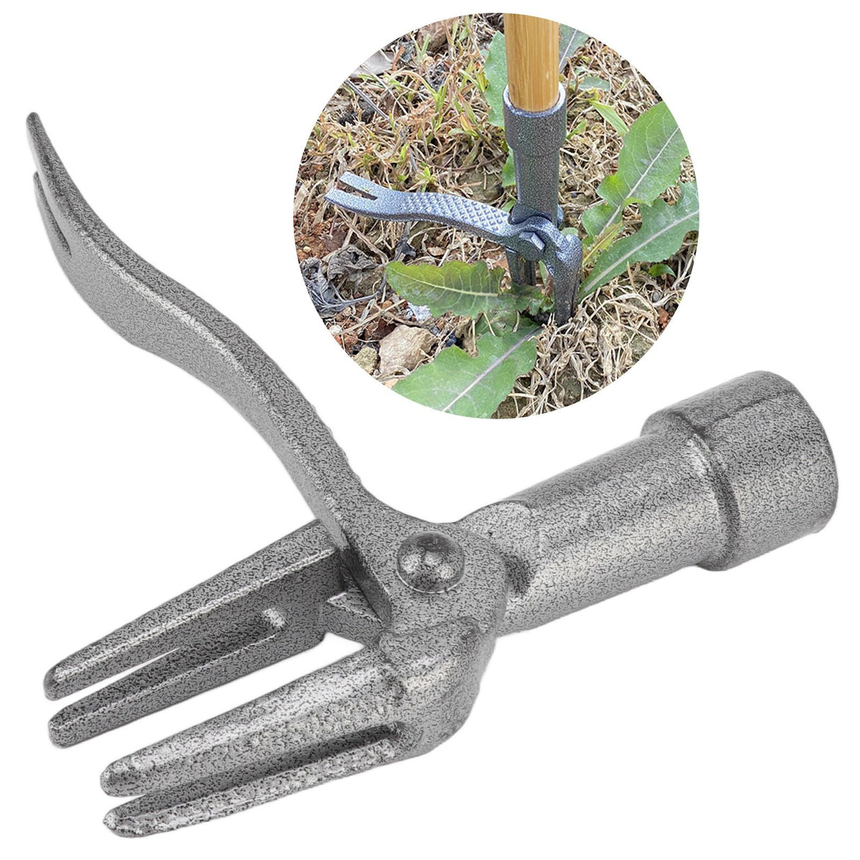 Stand Up Weeder Head Tool Iron Efficient Manual Root Pulling Picker for Courtyards Gardens