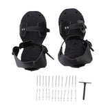 1 Pair Spike Sandals PU Lawn Aerator Shoes Grass Aerator Tool for Yard Garden Plants Health Black