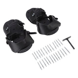 1 Pair Spike Sandals PU Lawn Aerator Shoes Grass Aerator Tool for Yard Garden Plants Health Black