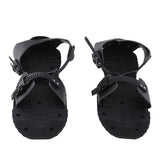 1 Pair Spike Sandals PU Lawn Aerator Shoes Grass Aerator Tool for Yard Garden Plants Health Black - Top-Down View
