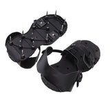 1 Pair Spike Sandals PU Lawn Aerator Shoes Grass Aerator Tool for Yard Garden Plants Health Black - Rear View