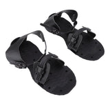 1 Pair Spike Sandals PU Lawn Aerator Shoes Grass Aerator Tool for Yard Garden Plants Health Black - Close-Up Angle