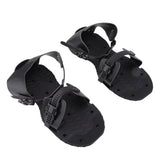 1 Pair Spike Sandals PU Lawn Aerator Shoes Grass Aerator Tool for Yard Garden Plants Health Black - Low Angle