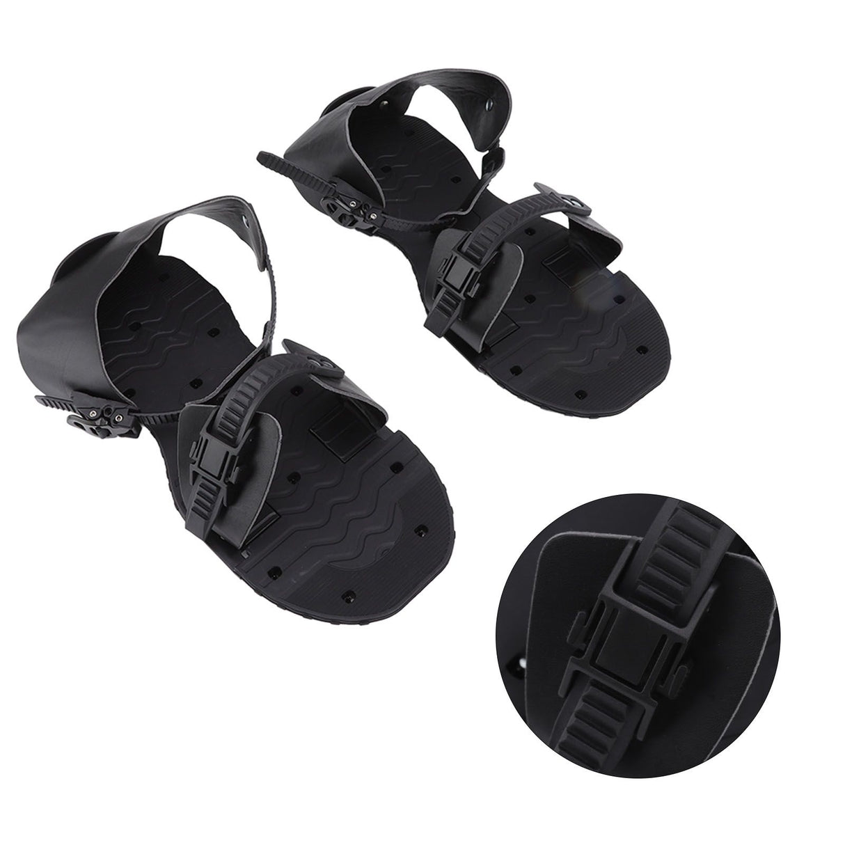 1 Pair Spike Sandals PU Lawn Aerator Shoes Grass Aerator Tool for Yard Garden Plants Health Black